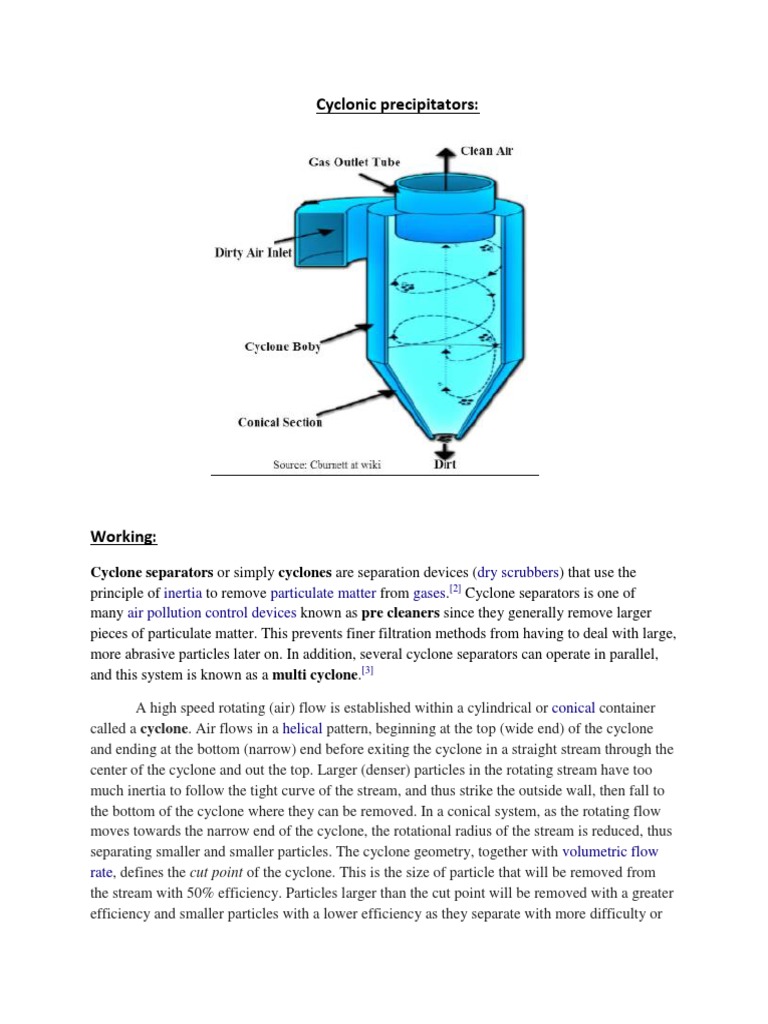 Cyclonic Precipitators:: Cyclone Separators or Simply Cyclones Are ...