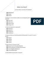 FMTC Verbal Quiz