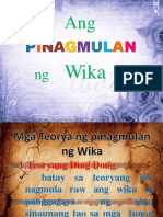 Teoryang Pinagmulan NG Wika