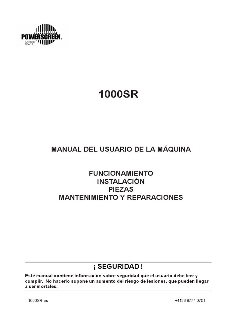 1000sr Operations Manual Rev L Es Pdf Mjfbm1r Soldadura Construccion