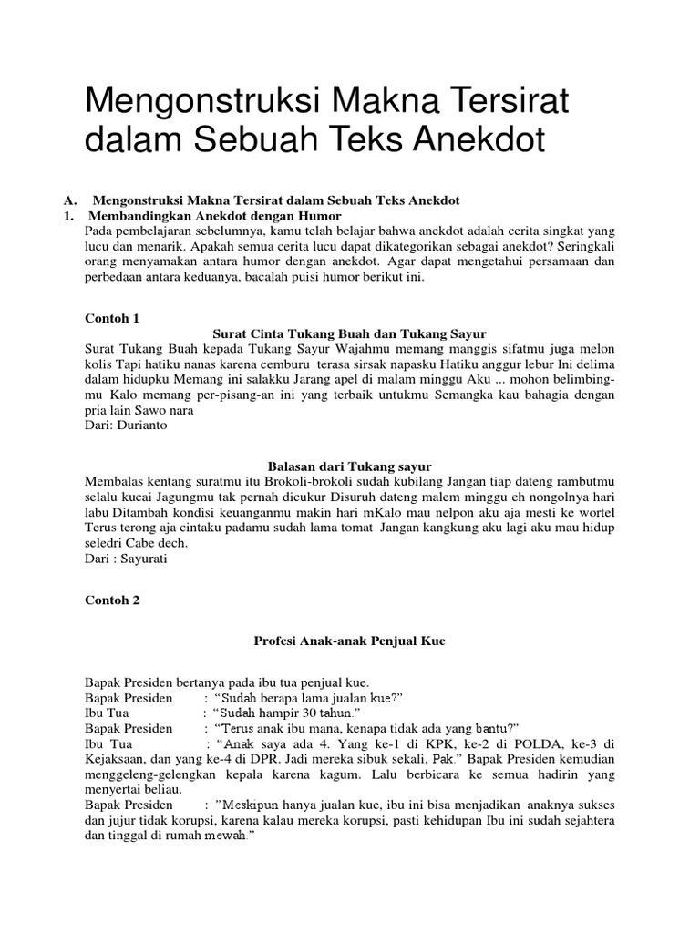 Puisi Dengan Makna Tersirat Kumpulan Puisi