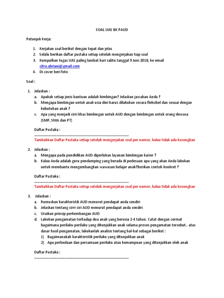 Soal Uas Bk Paud