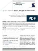 The Effect of Different Intracanal Medication on Fracture Resistance of Root Canal Dentin