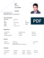 Worker'S Information Sheet Johannes - Cavalida: Eregistration Number: 2019072000727