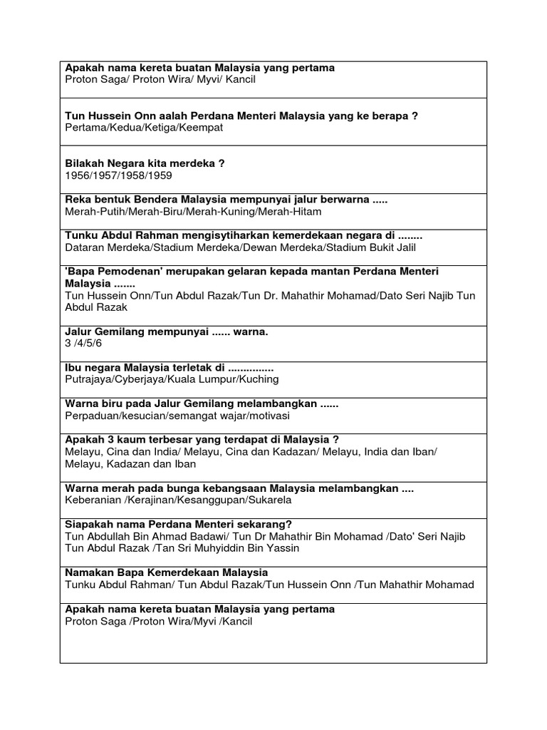 Kuiz Merdeka Tepung 2019  PDF