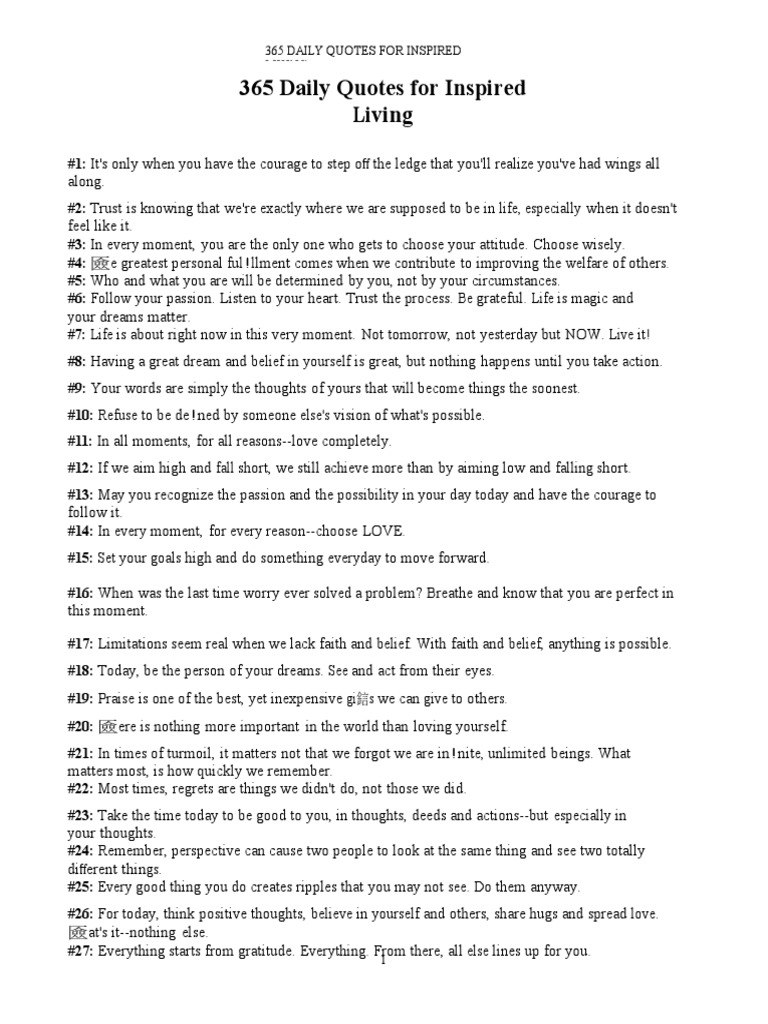 365 Daily Quotes | PDF | Reason | Love