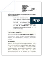 Escrito de OTORGAMIENTO DE ESCRITURA PUBLICA