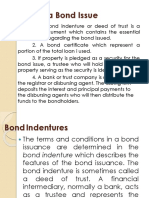 Features of A Bond Issue