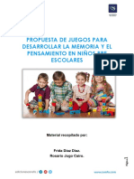 Propuesta de Juegos para Desarrollar La Memoria y El Pensamiento en Niños Pre Escolares.