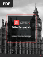 Lse Mba Essentials Online Certificate Course Prospectus