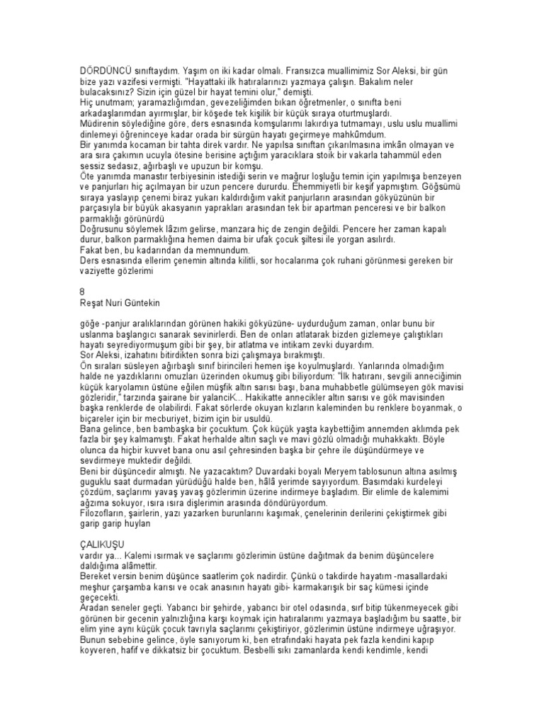 Calikusu Resat Nuri Guntekin Pdf