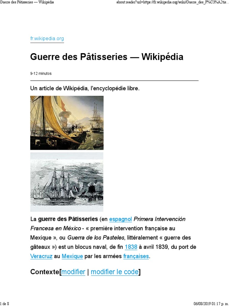 Guerre Des P tisseries Conflit Franco Mexicain PDF Forces Arm es 