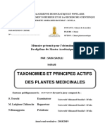 Taxonomie et pricipes actifs des plantes médcinalales (2019)pdf