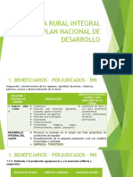 Reforma Rural Integral y Plan Nacional de Desarrollo