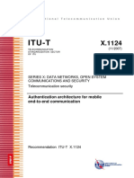 Itu-T: Authentication Architecture For Mobile End-To-End Communication