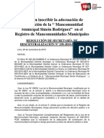 Constitución de La Mancomunidad de Simón Rodriguez - Paita - Piura
