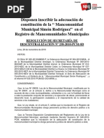 Constitución de la mancomunidad de Simón Rodriguez - Paita - Piura