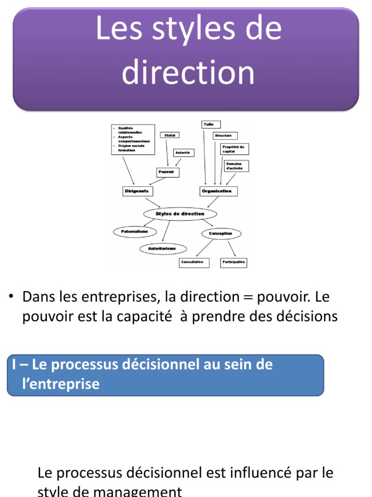 Styles de direction et processus décisionnel | PDF | Économie | Business