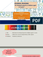 Risk Factors For Delayed Speech in Children Aged 1-2 Years