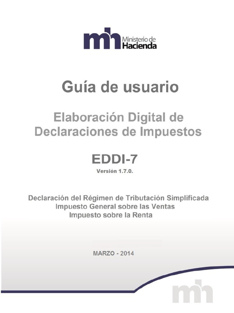 Guía de Uso del Programa EDDI-7 | PDF | Impuestos | Impuesto sobre la renta