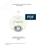 Analisa Transformasi Struktural Ekonomi Di Indonesia: Tesis