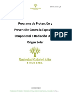 Programa de Protección a Radiación UV Sociedad Gabriel Julio