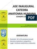 Clase Inaugural Anatomía Humana 2018