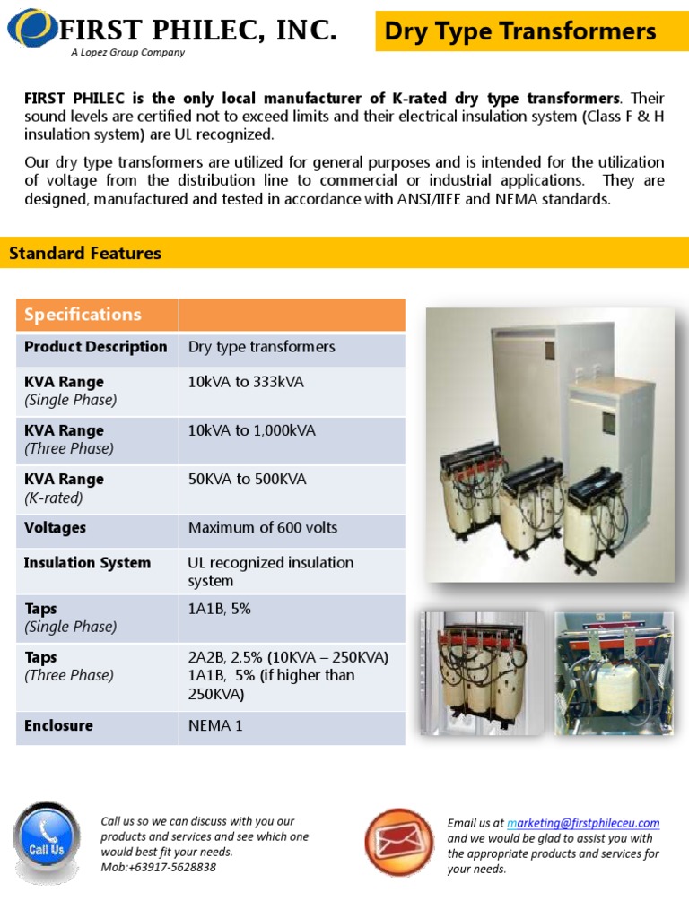 K-Rated Dry Type Transformers Overview | PDF | Transformer | Insulator ...