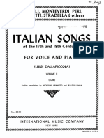 Dallapiccola Ed - para Voz Grave Italian Songs of The 17th and 18th C (Low) Vol 2 PDF