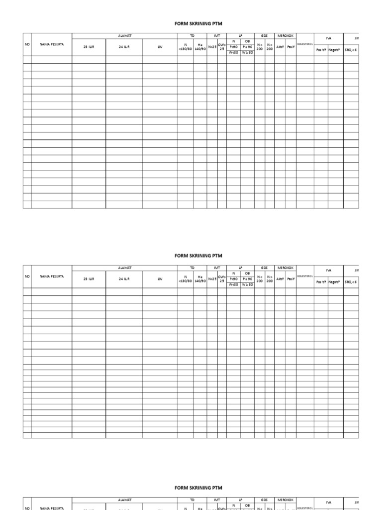 Health Screening Form | PDF