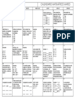 Calendrio Matemático Marzo