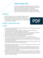 Class Career Fair: Objective