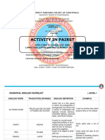 Actividad en Parejas Principiantes IV