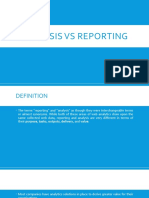 Analysis Vs Reporting