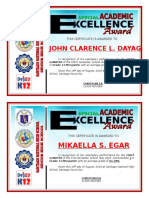 John Clarence L. Dayag: Mikaella S. Egar