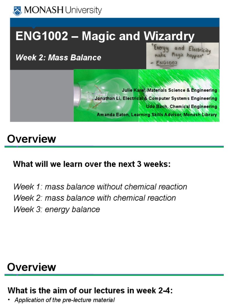 ENG1002 Lecture Week2-Updated 2019-S2 XS | PDF | Osmosis | Hydroelectricity