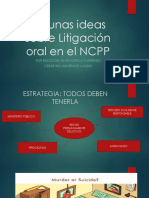 Algunas Ideas Sobre Litigación Oral en El NCPP