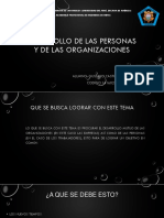 Desarrollo de Las Personas y de Las Organizaciones