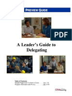 A Leader's Guide To Delegating: R E V I E W U I D E