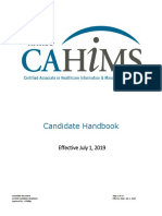 CAHIMS Handbook - 2019