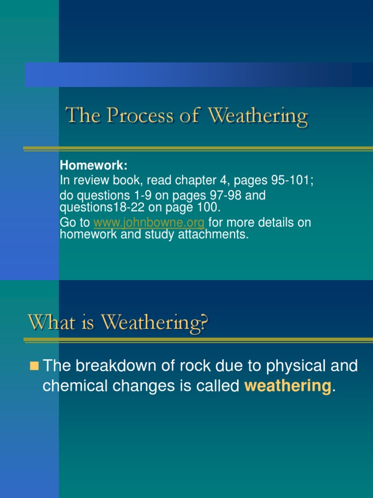 The Process of Weathering | PDF