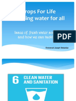 Drops For Life - Availing Water For All: Issue of Fresh Water Scarcity and How We Can Tackle It