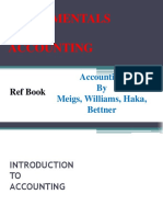 Fundamentals OF Accounting: Accounting by Meigs, Williams, Haka, Bettner