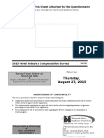 Hotel Industry Compensation Survey Form