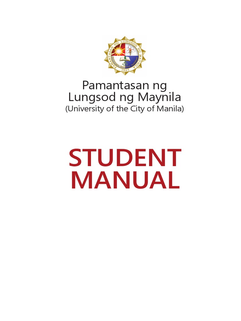Student Manual: Pamantasan NG Lungsod NG Maynila | PDF | Bachelor Of ...