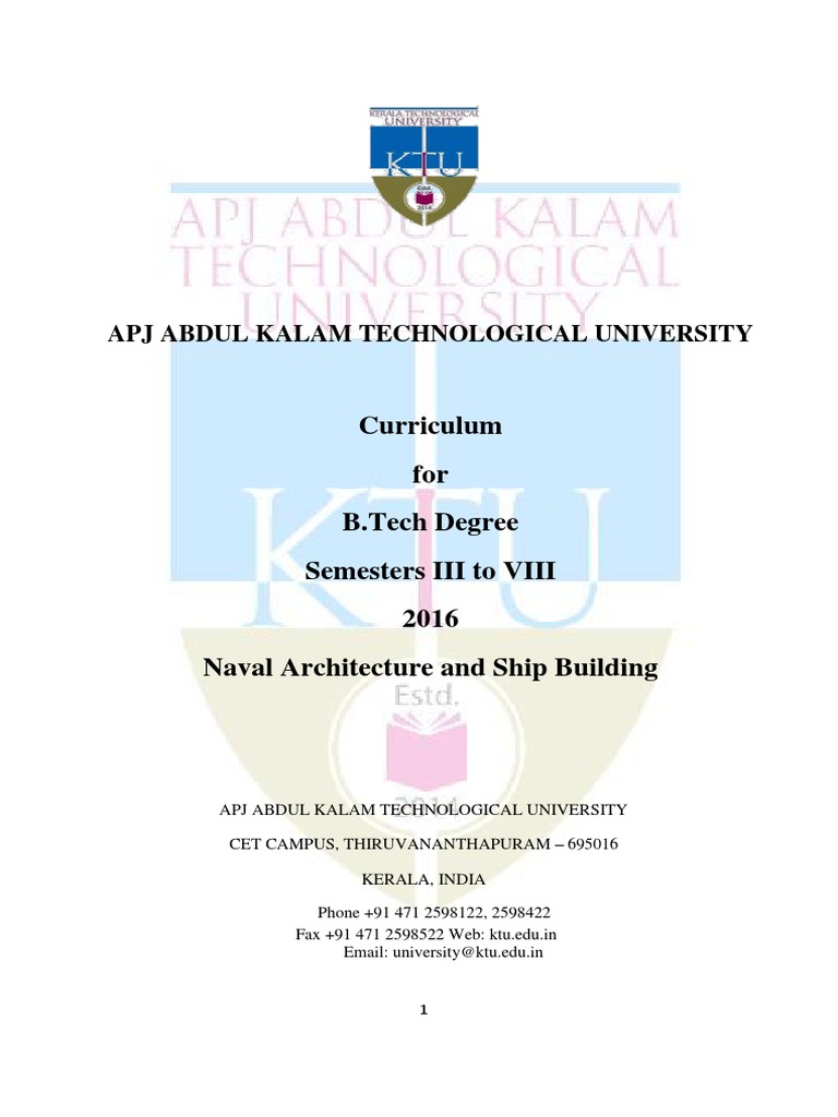 NAVAL ARCHITECTURE AND OFFSHORE ENGINEERING SYLLABUS intelligence overview