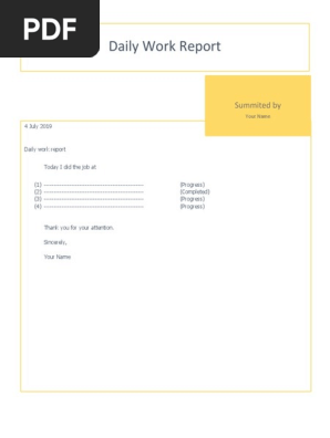 Daily Activity Report