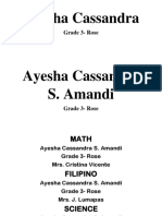 Ayesha Cassandra: Grade 3-Rose