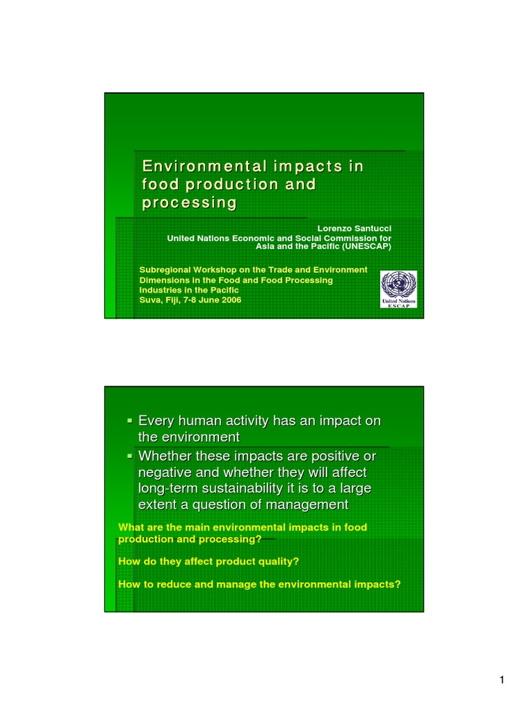 Environmental Impacts of Food Production | PDF | Human Impact On The ...