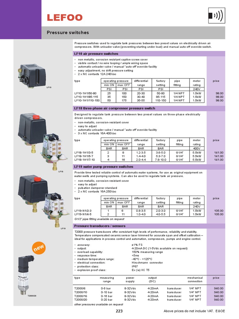 LEFOO Pressure Switch.PDF Switch Valve